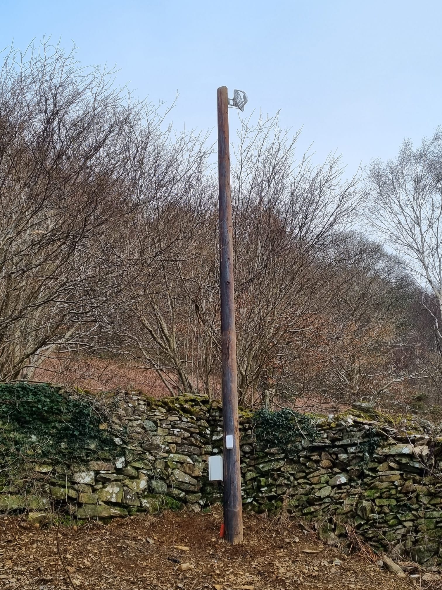 outdoor telecom junction box providing internet and phone line connection